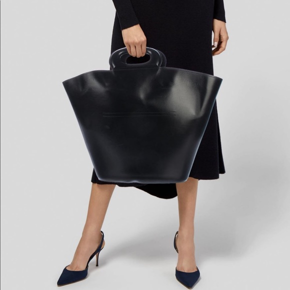 Lemaire black basket leather tote bag - Picture 2 of 9